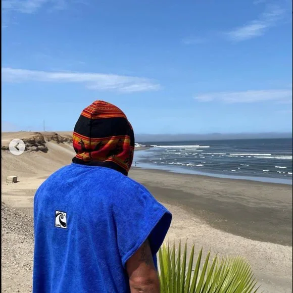 Peruvian Surf Hoodie men's unisex size Large, color gray - Picture 7 of 8